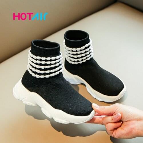 2020 autumn Girls Sock shoes kids Sneakers child girl High Top Big Children Fashion School Brand kids Sport Shoes for girls