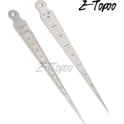 Stainless steel 1-15mm hole gap inspection Taper Gauge welding guage Drop shipping