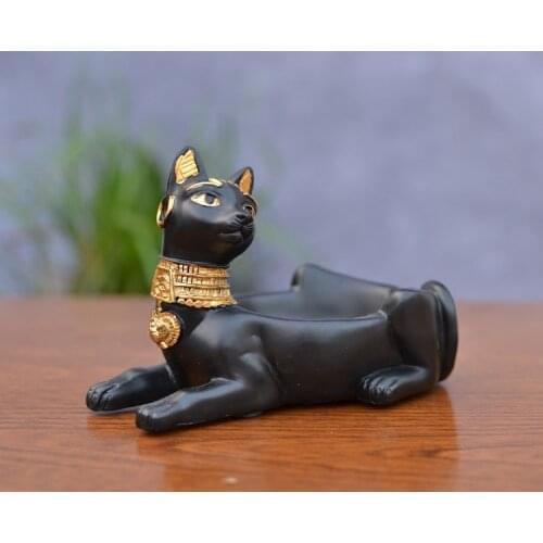 Retro Cat God Ashtray Egyptian Decoration Crafts Living Room Decoration Mens Gifts Cigar Ashtray Egyptian Ornaments