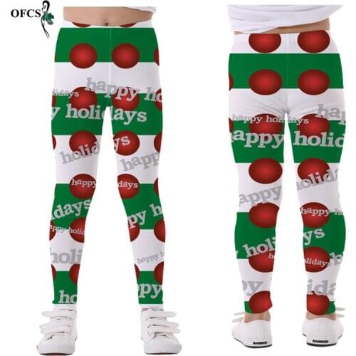 Sale Kids Printing Leggings Girls Spring Happy Trousers For Childrens Clothes Flower Skinny Pencil Pants Fashion Girls Leggings