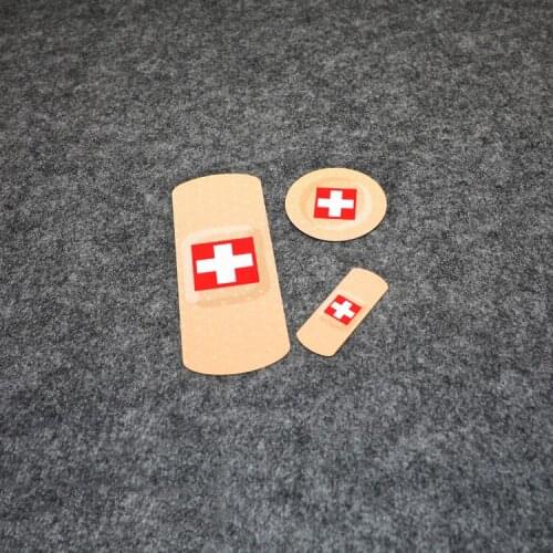 NO.S001 Swiss Style Band-Aid Shape Car Motorcycle Scratches Covering Sticker Reflective Moto Helmet ATV Stickers