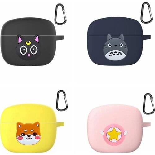Cartoon dog case sFor JBL Tune 215 Case cute flower Silicone Wireless Bluetooth Earphones Cover for Jbl215 Protect Case fundas