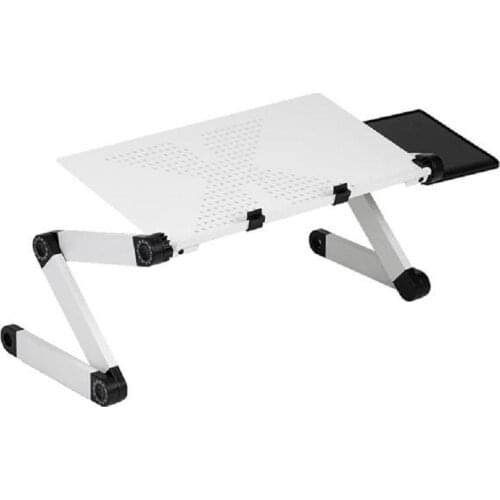 Portable Adjustable Aluminum Laptop Desk Stand Table Vented Ergonomic TV Bed Lap Stand Up Working Office PC Riser Bed Sofa Couch