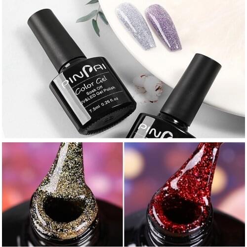 7.5ML Reflective Gel Nail Polish Shiny Vernis Semi Permanent Varnish Hybird Nail UV Acrygel Nail Art Diamond Phototherapy Glue