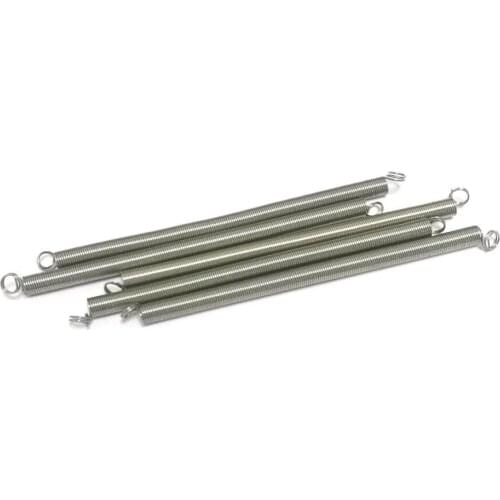 10pcs 304 stainless steel extension spring with hook tension springs Linear diameter 0.5*5mm DIY wholesale price