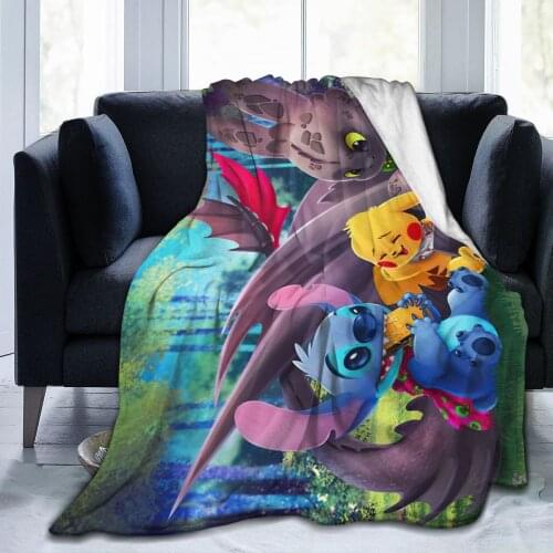 Ultra Soft Sofa Blanket Cover Blanket Cartoon Cartoon Bedding Flannel plied Sofa Bedroom Decor for Children and Adults
