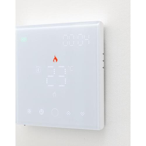 Tuya Smart Wifi Underfloor Room Thermostat Water Gas Boiler Electric Floor Heating APP Remote Temperature Touch Glass Screen