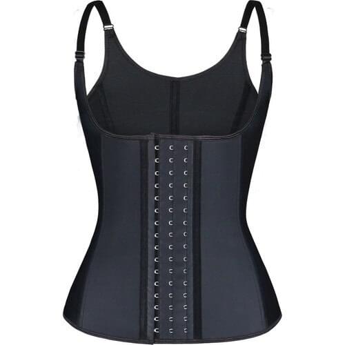 Waist Trainer Latex Slim Halter Corset Lady Black