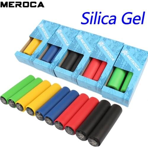 Meroca bike handlebar grip MTB bicycle silica gel grip ultralight anti slip skid anti shock absorber road bike folding bike