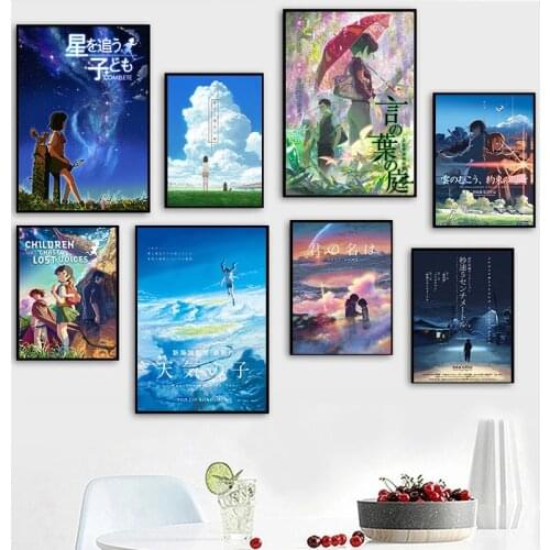 Japan Anime Makoto Shinkai HD Print Painting Home Decor Canvas Poster Modular Pictures Modern Living Room