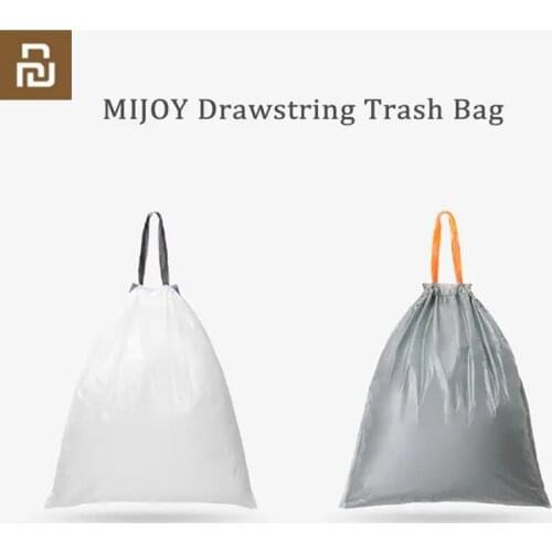 Youpin Mijoy Drawstring Trash Bag Strong Thicken Plastic Bag Auto Kitchen Bedroom Bath Rubbish Garbage Bag For Smart Home Use