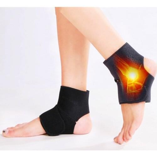 1 Pair Adjustable Ankle Brace Guard Spontaneous Magnetic Therapy Self-heating Ankle Support Protector Brace Wrap Health Care