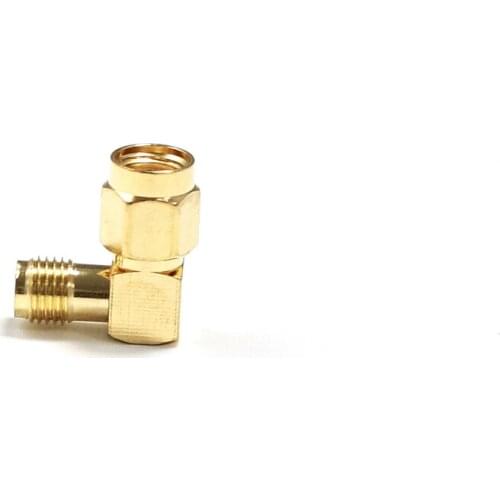 1PC RP-SMA Male Plug switch SMA Female Jack RF Coax Adapter convertor Right Angle Goldplated NEW wholesale