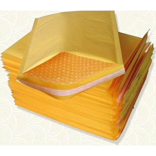10pcs Kraft Paper Bubble Envelopes Bags 8sizes Bubble Mailers Padded Envelopes Packaging Shipping Bags Shockproof Courier Bags