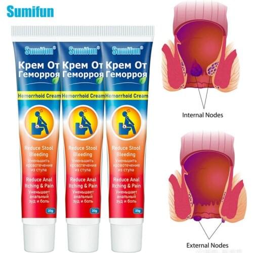 3pc Sumifun Hemorrhoids Cream Chinese Herbal Effective Treatment Internal Hemorrhoids Piles External Anal Fissure Ointment P1223
