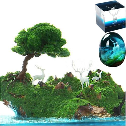 3D Mini Deer Stuff Miniature Craft Elk Resin Charms Jewelry DIY Epoxy Resin Pendant Fillings