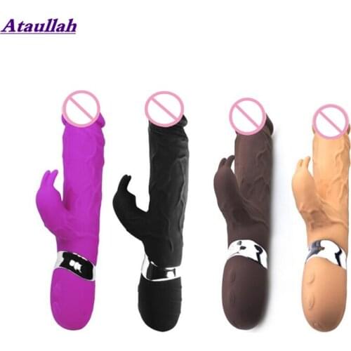 Ataullah G-spot Rabbit Vibrator Rechargeable Waterproof Dildo Vibe Dual Motor Clit Stimulator Vibration Modes Quiet Toy ST028