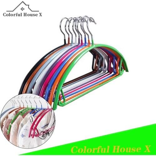 Household Dipping Semicircular Hanger With Hook Metal Non-Slip Adult Clothes Rack Without Trace Drying Rack Super Load-Bearing