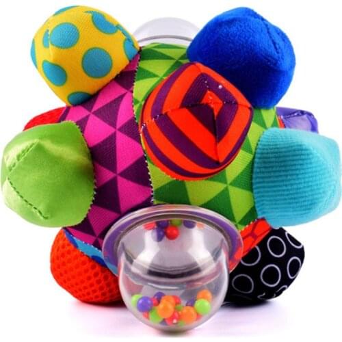 C5AF Babies Children Kids Boy Girl Colorful Bumpy Rattle Ball Learning Developmental Toy Gift