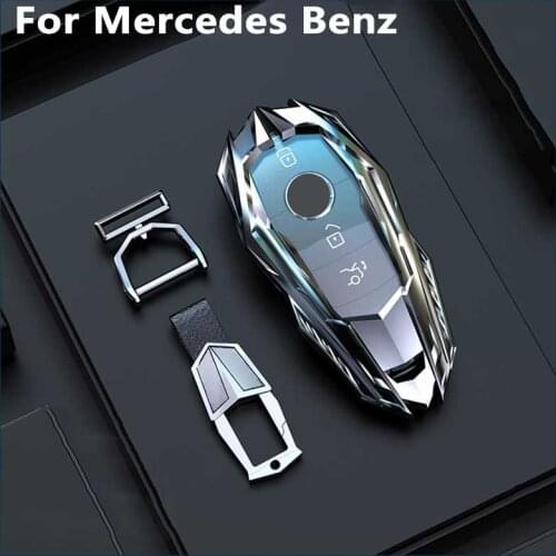 Mutips Car Key Case Cover Zinc alloy Keychain Accessories For Mercedes Benz S A E C Class W204 W212 W176 GLC CLA GLA GLE E200