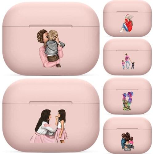 Mother and baby For Airpods pro case Protective Bluetooth Wireless Earphone Cover For Air Pods airpod case air pod cases Pink