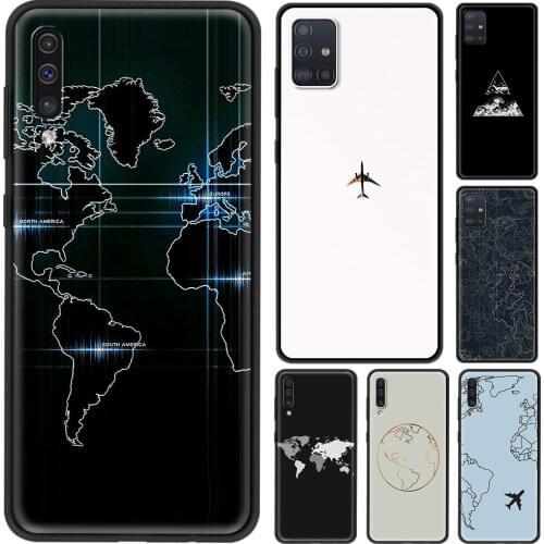 Smartphone Case for Samsung Galaxy M31s M51 M31 M62 M30s M21 M11 M01 Cover Hot Planes Map Designs Shell