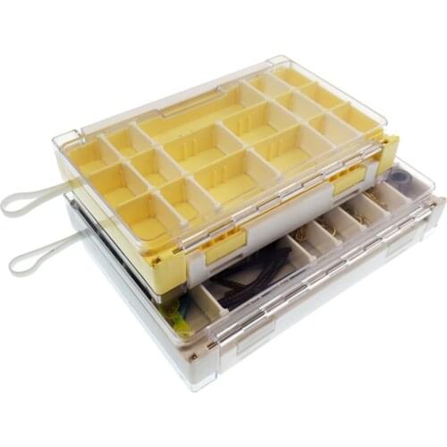 Double-Sided Fishing Tackle Box Bait Lure Hook Storage Box Fishing Accessories Multi-Funtion Fish Hook Storage Case Plastic