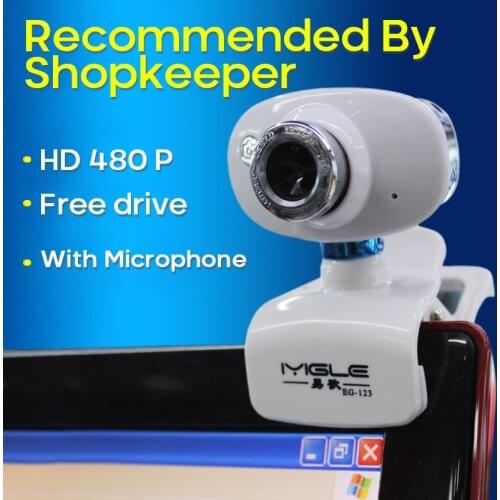 480P HD Camera Desktop Laptop Camera With Microphone Clip Video Spring Clip Design High Precision Automatic Color Adjustment