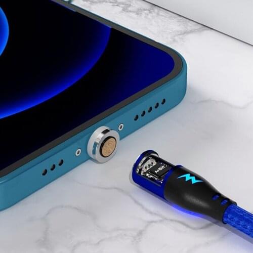 3A Fast Magnetizing Data Cable Is Suitable For Light Android Type-C Three In One Nylon Braided Ribbon Lamp Magnetic Cable