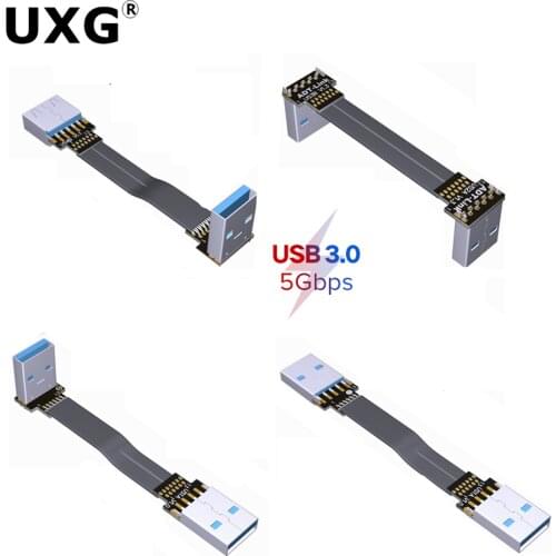 10Gbps USB3.0 Male to Male Famale Ultra thin light through connection cable A Famale to A Male Charging data FPV Cable 3CM-3M