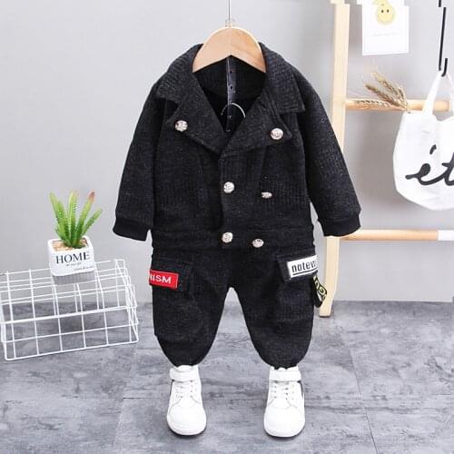 Children Spring Autumn Baby Boy Clothes Stripe Letter sport coats Pants 2Pcs/sets Infant Outfit Kid Toddler Casual Tracksuits