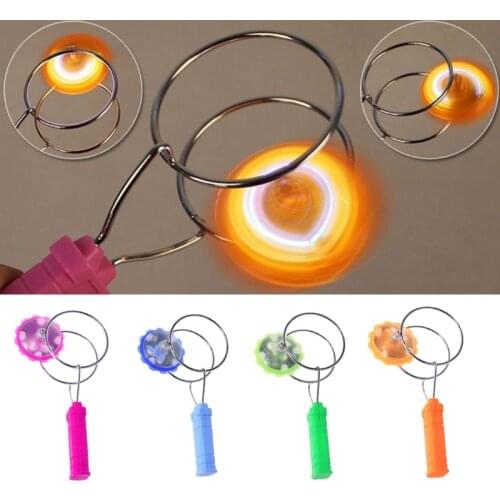 HBB Magnetic Gyro Wheel Magic Spinning LED Colorful Light Gyro YoYo Toys Kids Birthday Gifts Children Classic Toy