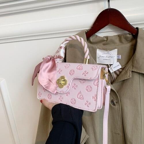 2021 NEW Trendy Printed Metal Buckle Small Square Bag Single Shoulder Bag Messenger Designer Bag Tote Bags for Women