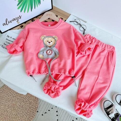 2021 Autumn New Fashion Unicorn Clothing Sets Baby Girl Clothes Winter Casual Printing Sweatshirt + Pant 2 Pieces Suit 3-8 Age