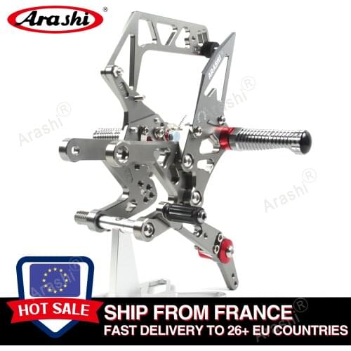 Ship From France YZF R1 R1M R1S RN32 2015 - 2021 Arashi CNC Adjustable Footrest Foot Pegs Rearset For YAMAHA YZF-R1 2016 2017