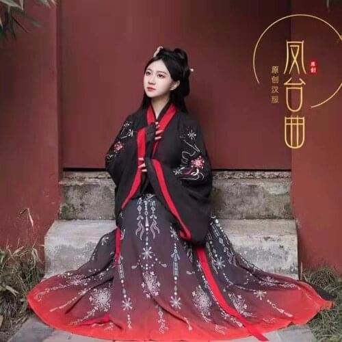 Plus Size Hanfu Costume Women Chinese Traditional Kimono Dance Clothing Oriental Han Dyansty Cosplay Dress Fairy Stage Dancewear