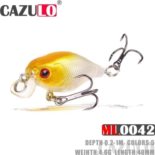 Fishing Tackle Lures Crankbait Isca Artificial Weights 4.6g 40mm Bait Depth 0.2-1m Wobblers Pesca For Pike Fish Articulos Leurre