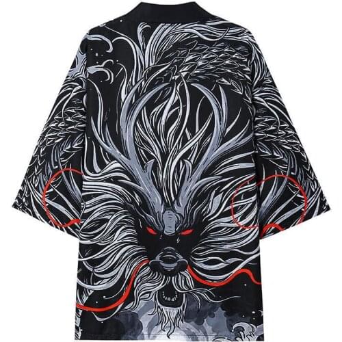 Geskeey Dragon Totem Printing Sun Proof Clothes Style Daopao Couple Guochao Ancient Kimono Japanese Summer Element Thin Coat