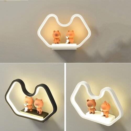 Modern Indoor Lighting Wall Lamps for Living Room Bedroom Nordic Decorative Bedside Lamp Wall Sconce White Black Iron LED Light