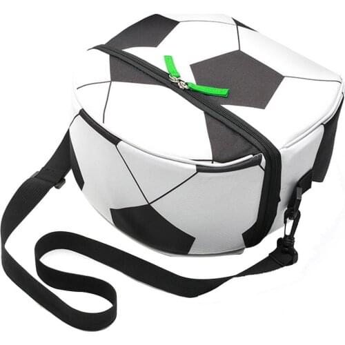 Aluminum Film Liner Picnic Crossbody Bag Insulated Football Lunch Bag Waterproof Portable Foldable Meal Box For Kids Boys Girls