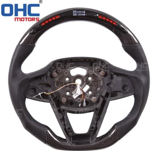 Real Carbon Fiber LED Steering Wheel compatible for BMW G20 G30 G01 G05 3 5 X3 X5 Seires