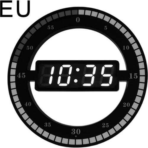 12 Inches Luminous Wall Clock Digital Electronic Clocks Led Simple Night Glow Round Digital Electronic Clock Home Decoration