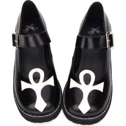 Angelic imprint Punk Lolita PU Leather Lolita Shoes