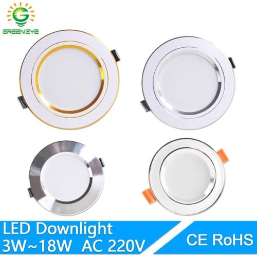 LED Panel Light Recessed 3W 5W 10W 15W AC 220V 240V High Bright Round Panel Lamp Lighting For Home Kitchen Bathroom