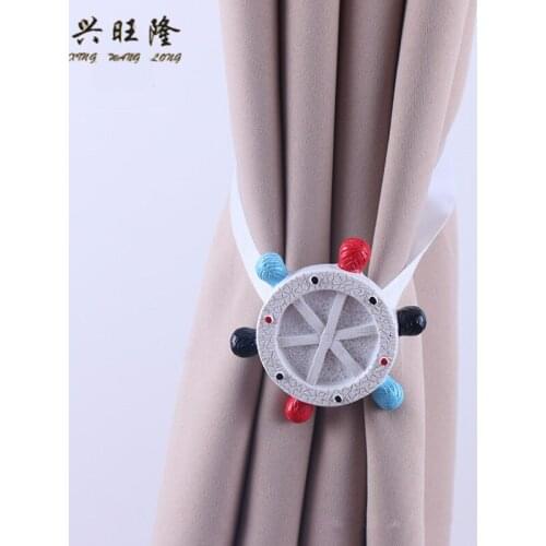 XWL 2Pcs Magnetic Rudder Cute Curtain Tieback Hanging Bind Ropes Belt Buckle Holder Curtain Accessory Clasp For Childrens Room