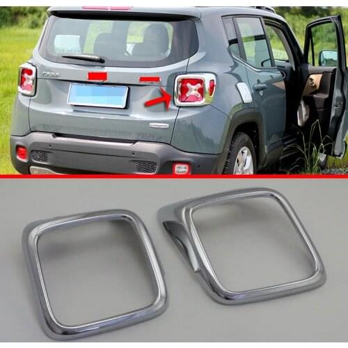 ABS Chrome Tail Light Rear Back Frame Lamp Cover molding For JEEP Renegade 2015 2016 2017