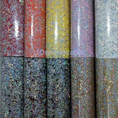 1PC 21X29CM Smooth Glitter Leather For Making Bows Accessories LEOsyntheticoDIY T126A