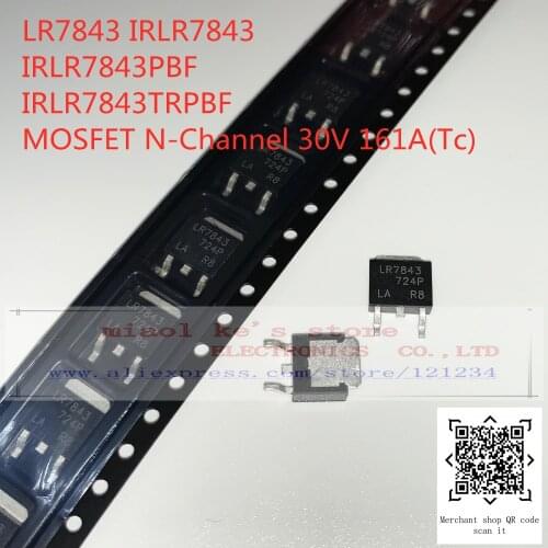 [10pcs]100%New original; IRLR7843PBF IRLR7843 LR7843 - MOSFET N-Channel 30V 161A(Tc) DPAK/TO-252