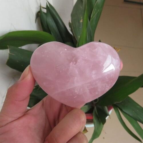 165g Rare AAA Natural Rose Quartz Crystal Heart Carved Polished Reiki Healing Lovers Gift Holiday Gift Reiki Healing
