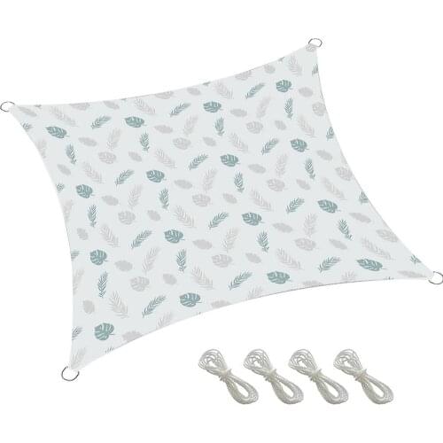 2x2/3x3/4x4m Garden Swimming Pool Shade Sail Courtyard Four-corner Printed Shade Sail Outdoor Rain And UV Canopy